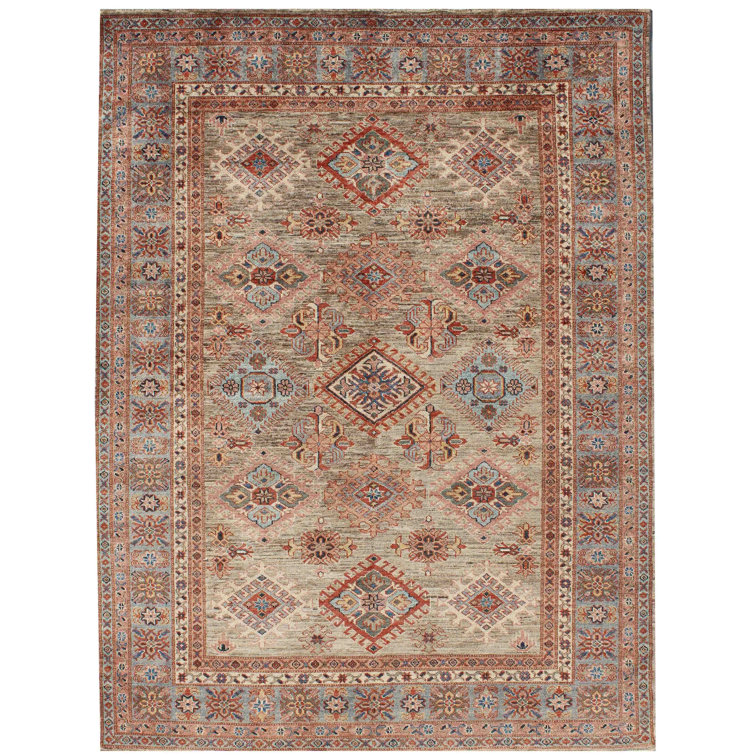 Latitude Vive Alcina Handwoven 100 Wool Beige/Blue/Red Rug Wayfair.co.uk